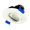 Designers Fountain 3 inch White 4000K Canless Remodel Directional Gimbal Integrated LED Recessed Light Kit EV36082WH40